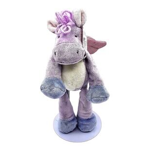 W/T VTG  Gund Kids Magnatudes Sterling Pegasus Horse Purple Plush Toy #60242 10"